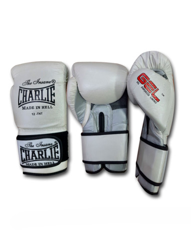 Guantes de Boxeo Charlie de Gel Metallic Blancos